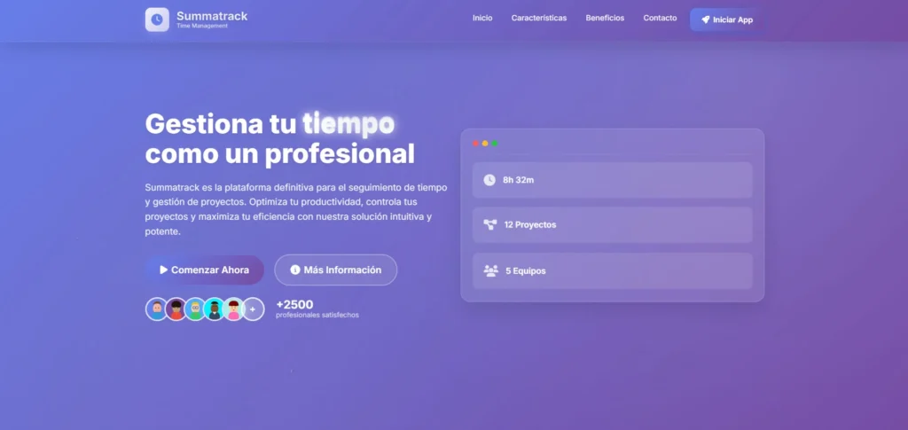 diseño de app web summatrack