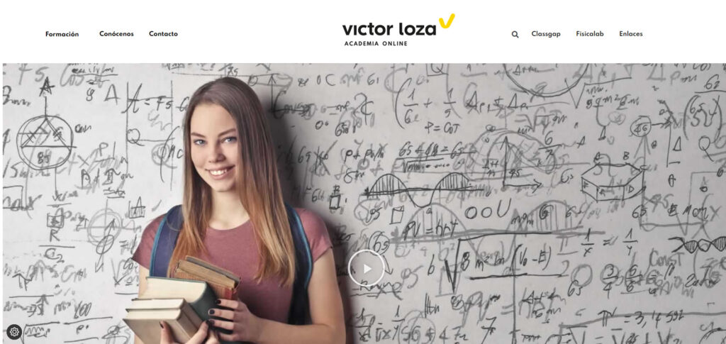 diseño web para academia victor loza logroño