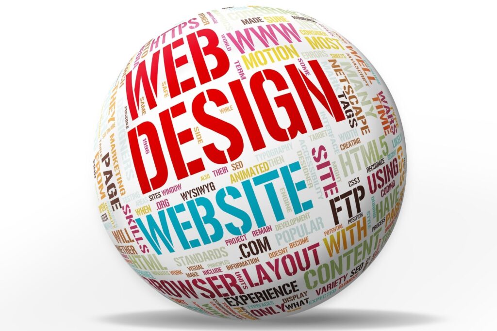Diseño web como inversión rentable | Letras W E B con bola del mundo | Riojaclick Logroño