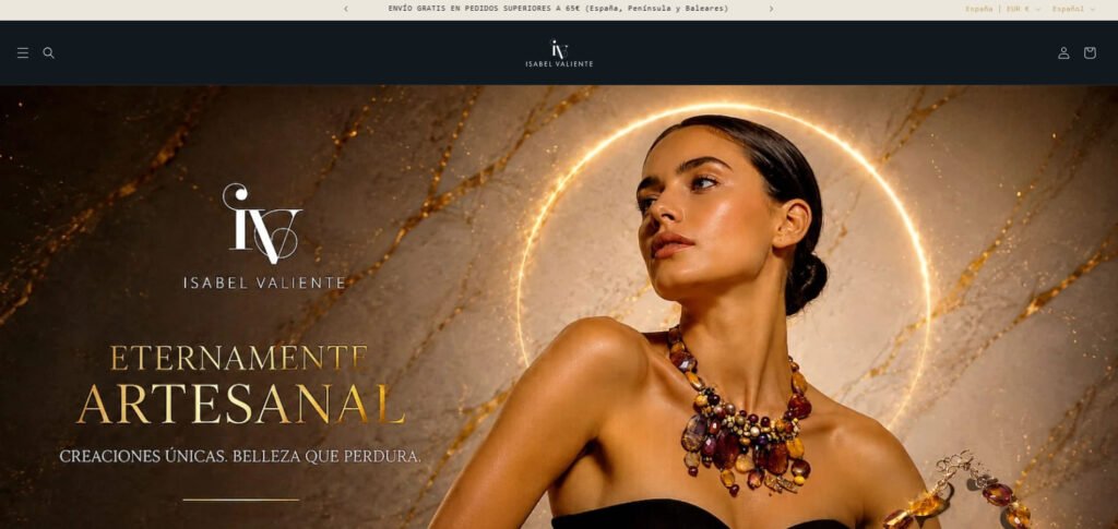 Tienda online de Isabel Valiente diseñada por Riojaclick